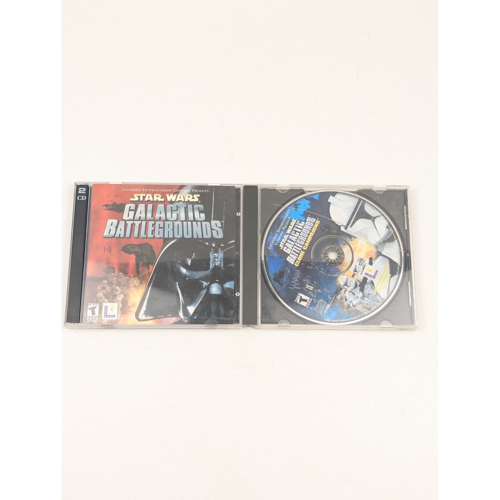 Star Wars Galactic Battlegrounds PC Game‎ Complete 2 CD Set LucasArts